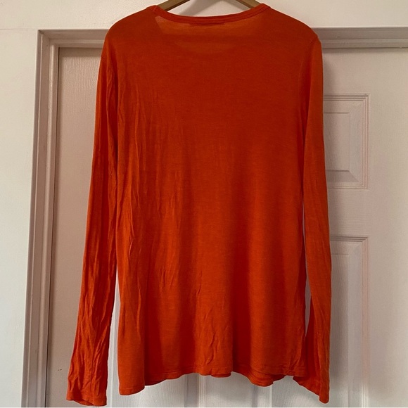 T By Alexander Wang Womens Orange Long Sleeve T-shirt - Picture 3 of 5
